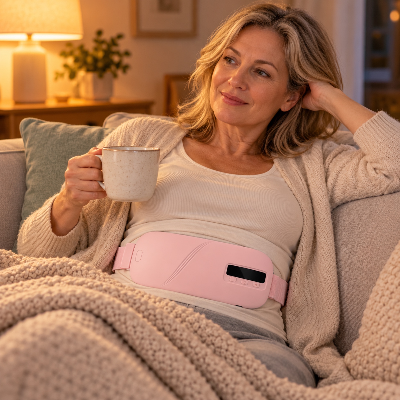 Slim Warming Belly Belt: worn at home